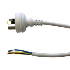 Bare End Power Cord 2m 1mm 3 Core Back Entry